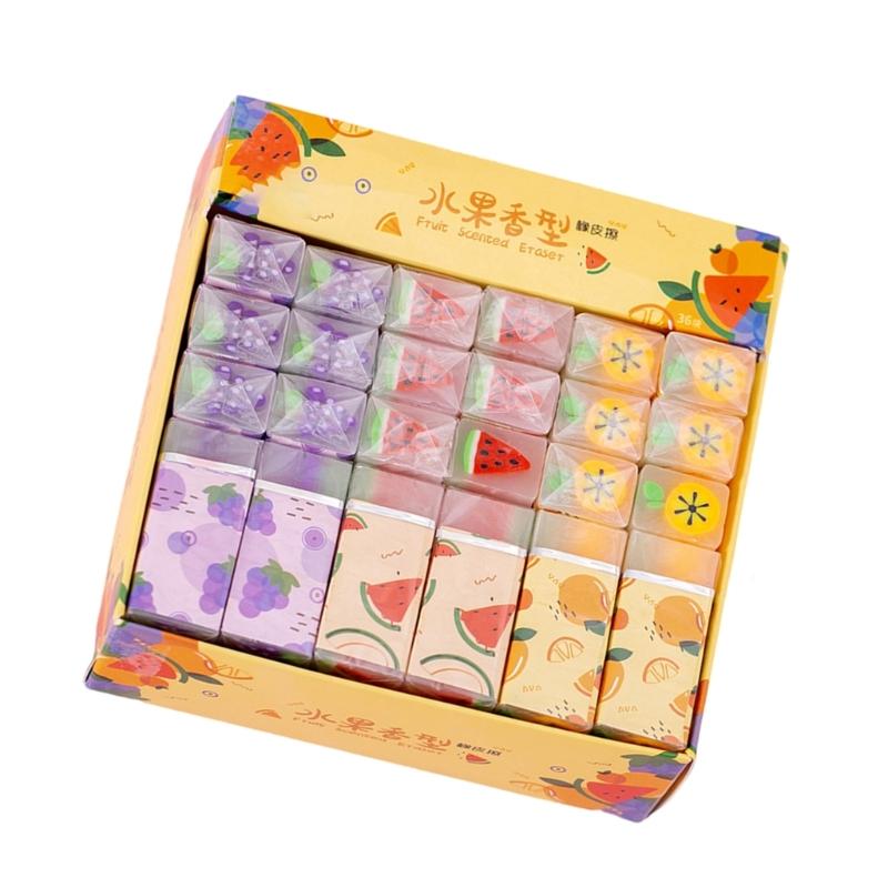 32/36 Pcs Lovely Animal Pencil Erasers Fruit Erasers Soccer Erasers Soft Erasers Reward Gift Back To School Supplies