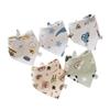 Newborn Pure Cotton Snap Bib - Double Layer Triangle Scarf for Babies