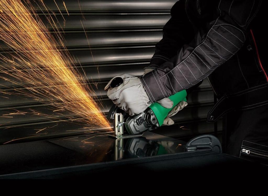 HiKOKI AC100V Disc Grinder with a 100mm Grit Resin and a 56mm Thin Slide Soft and Restart Prevention G10SH7(S) Diameter, Body, Diameter, Switch,