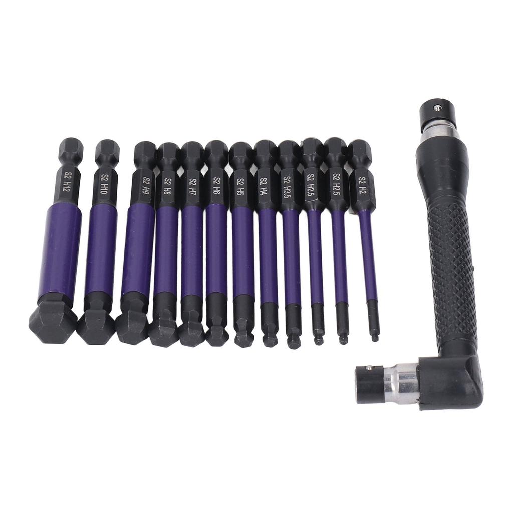 13PCS Set Hex Ball Bit Set 1/4  Alloy Steel Ball End Hex  Screwdriver Drill Bit