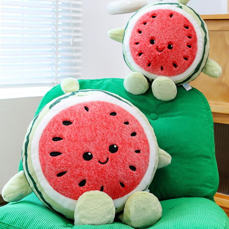 1Pcs 20/30/40Cm Cartoon Anime Cute Pillow  Simulated Watermelon Doll Stuffed Plush Toy Gift For Friends Fun Doll