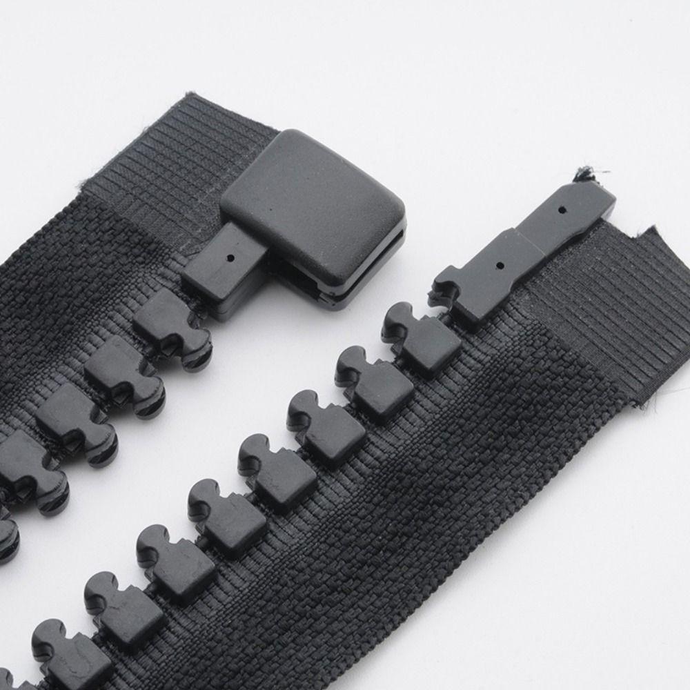 Resin 20# DIY Two Zippers for Tent Sewing Bags Slider Head Zippers Pull Ring Zip Cloth Accessories