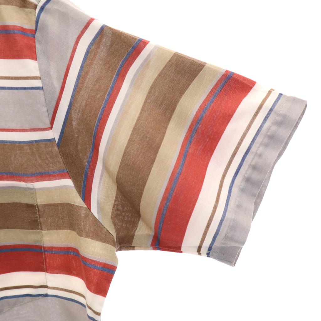 KENNINGTON 70s 80s vintage Border Pattern Short sleeve Open collar shirt Men's Used