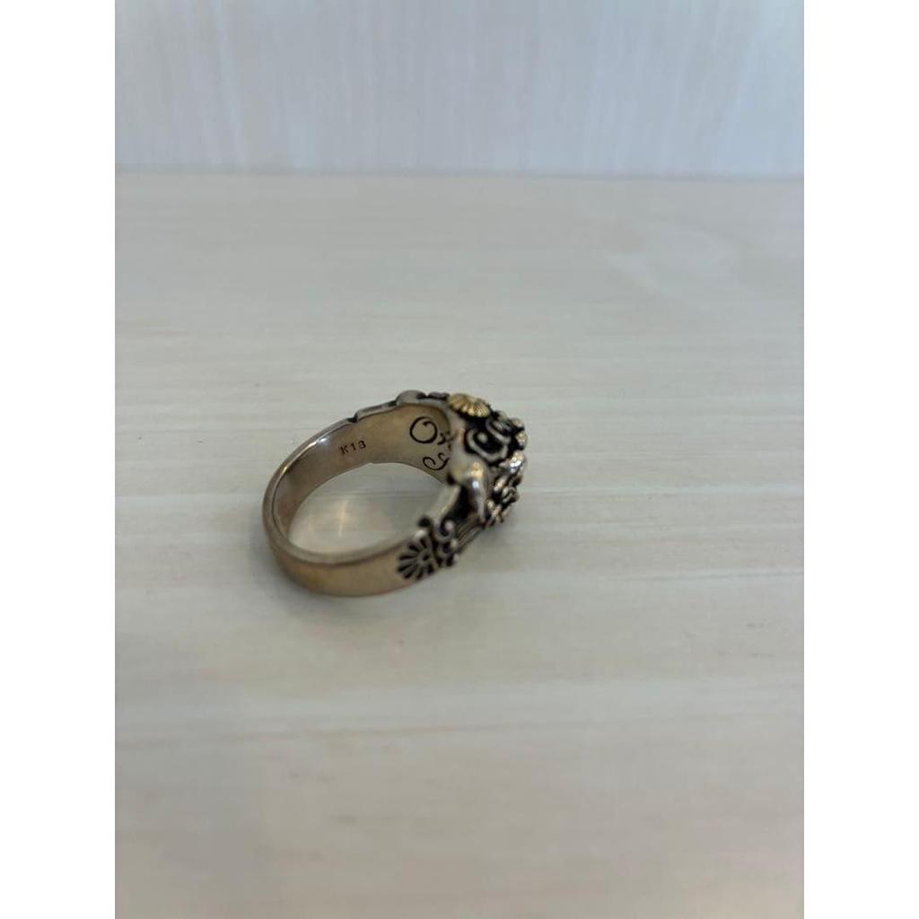 Used ORIENT SMITH Japanese lion ring / silver925  k18