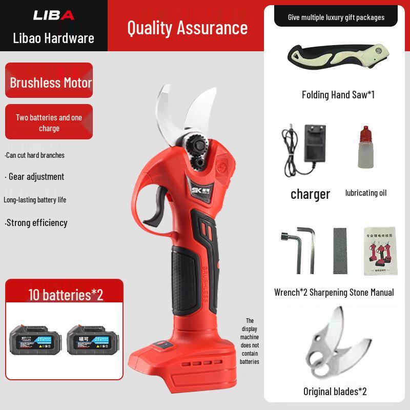 Cordless Electric Pruning Shears with Lithium Battery for Outdoor Garden and Fruit Tree Branches