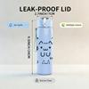 1PC Simple Doodle Face Pattern 750ml Color Plastic Sports Water Bottle Leakproof Flip Straw Lid Suitable for Sports Office Home Use