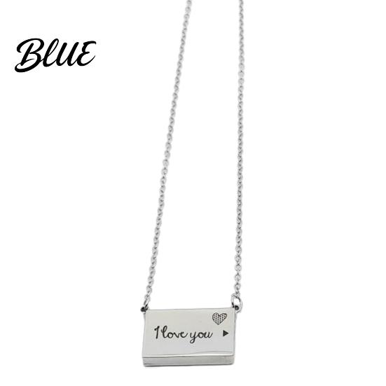 Rectangle Locket Pendant Necklace Photo Memory Alloy Keepsake Gift