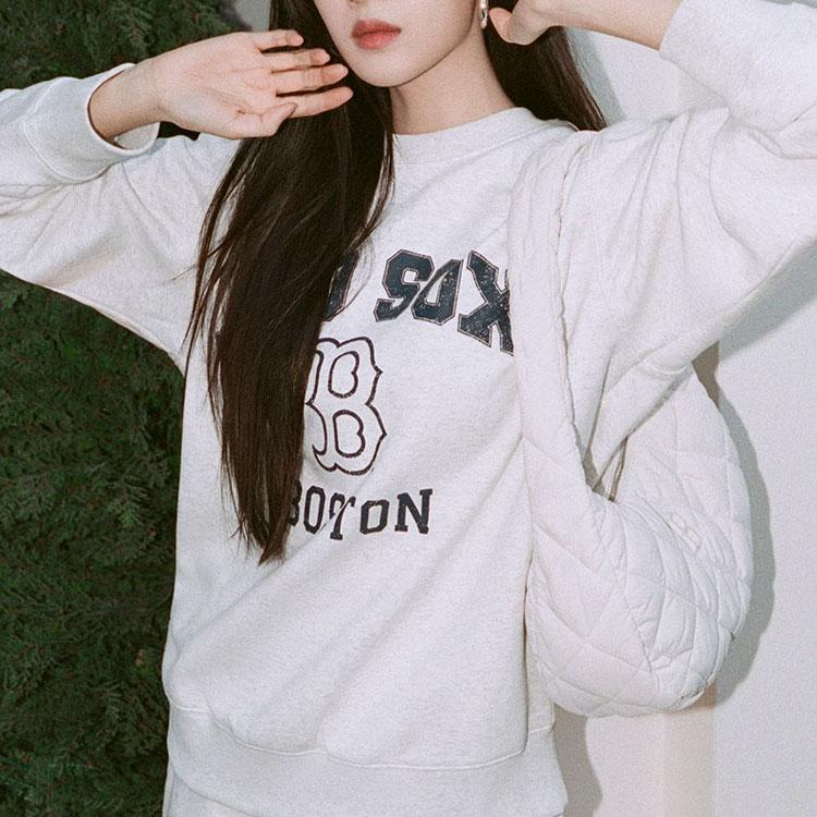 New MLB Varsity Sweatshirts Unisex Gray 3AMTV0436-43MGL