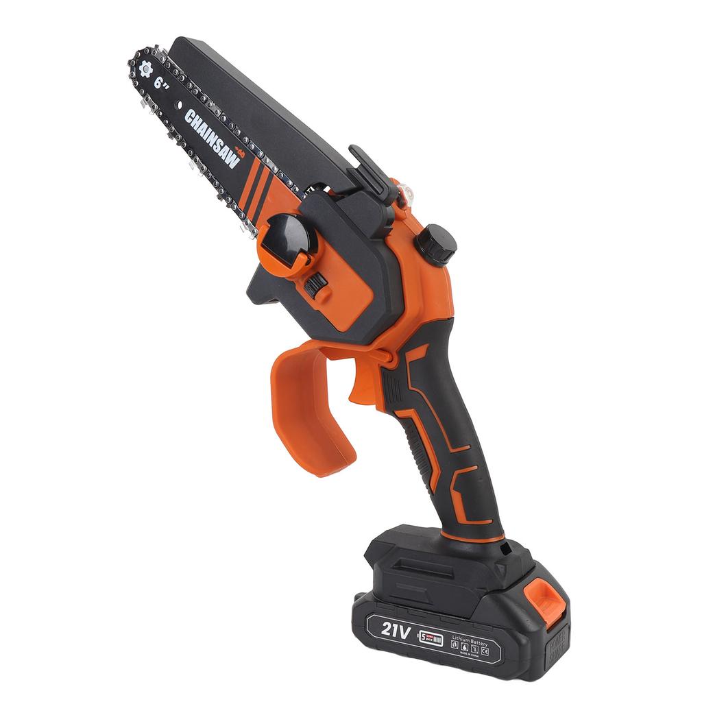550W Mini Chainsaw with 6in 8in Saw Blade Handheld Powerful Chain Saw Dual Battery for Wood Cutting