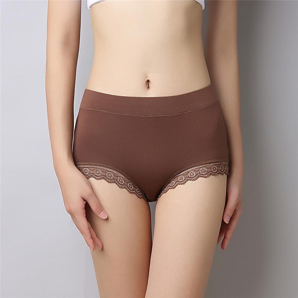 6Pcs Ladies Big Size Briefs Mid-high Panties Breathable Soft Women's Underwear Fit 45kg To 105kg