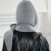 Soft Knitted Hooded Cap Triangular Winter Neckerchief Hat Versatile Neck Collar Beanies Cap  Work