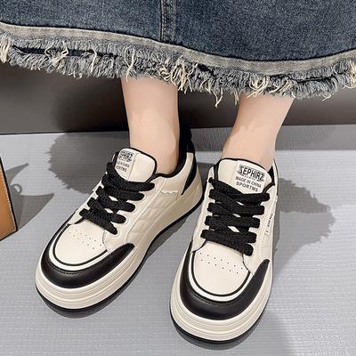 Internet Celebrity Platform White Shoes Women 2024 Spring and Autumn New Fashion Versatile Light Muffin Casual Sports Shoes Tide