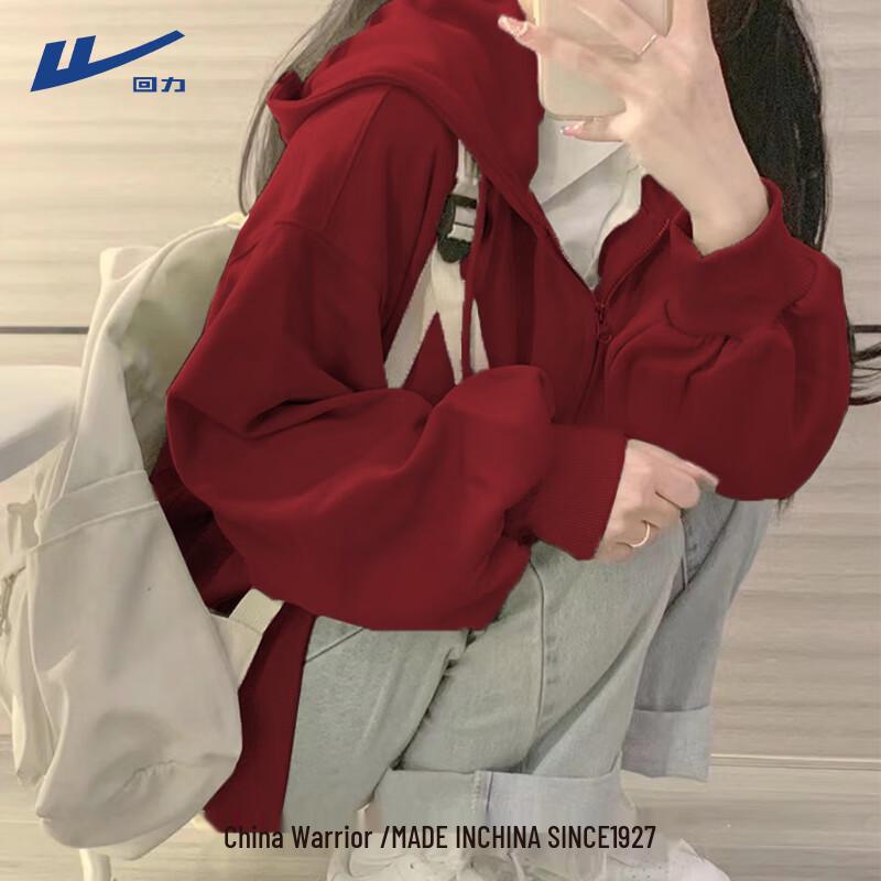 Huili Women s Fleece-Lined Hooded Sweatshirt L