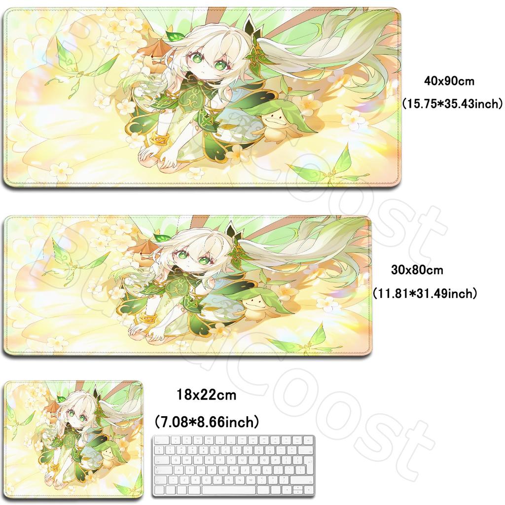 HD Printing Genshin Impact Mousepad Kawaii Anime Game Nahida Desk Mat Laptop Gaming Mouse Pad XXL 180x220mm 900x400mm Mousepads