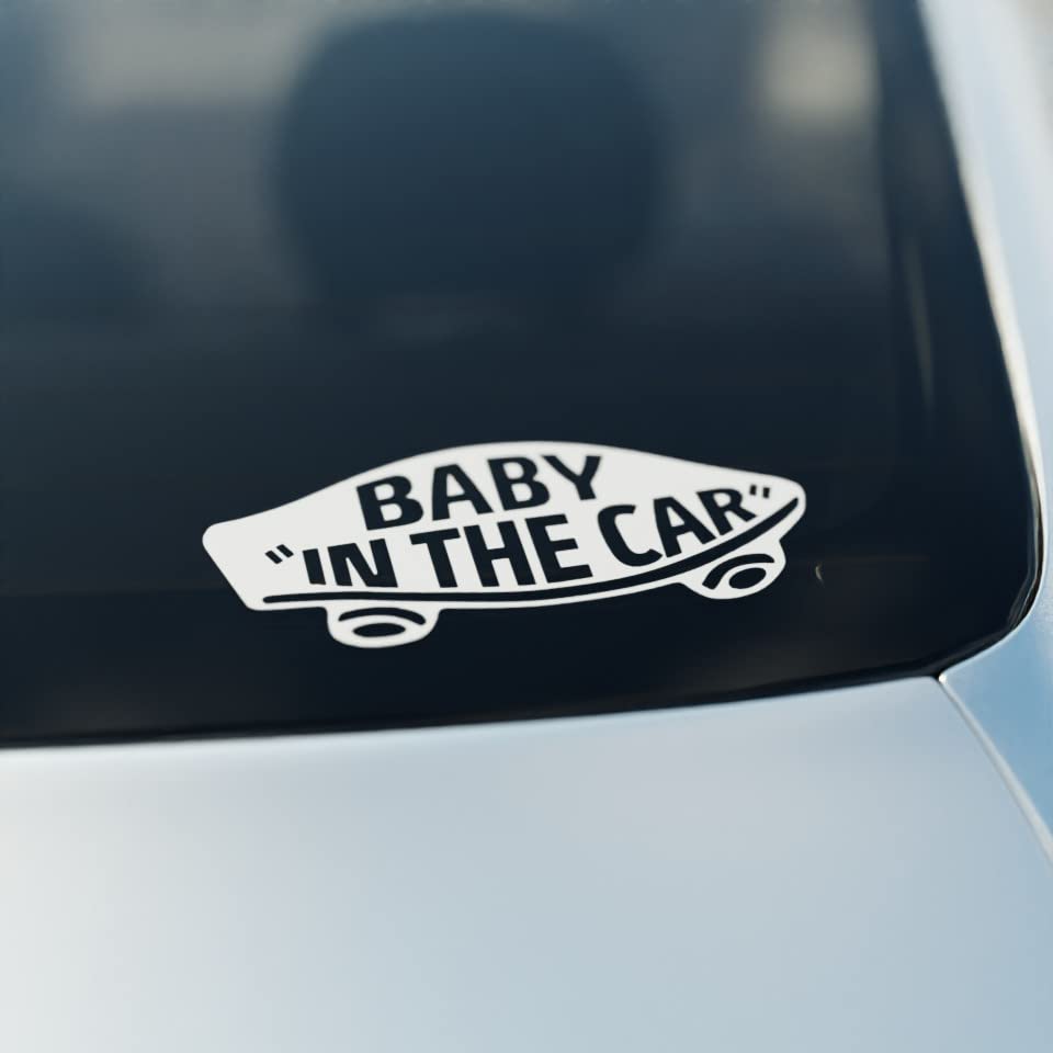 Sticker Town BABY IN THE CAR Baby Car B White