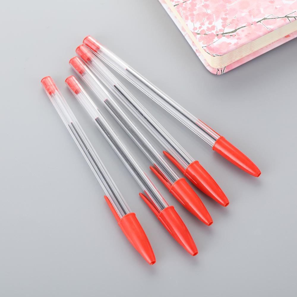 5Pcs Ballpoint Pens Long Lasting Smooth 1.0 Mm Ballpoint Pen Black Red Blue Pens Student Stationery School Office Accessories