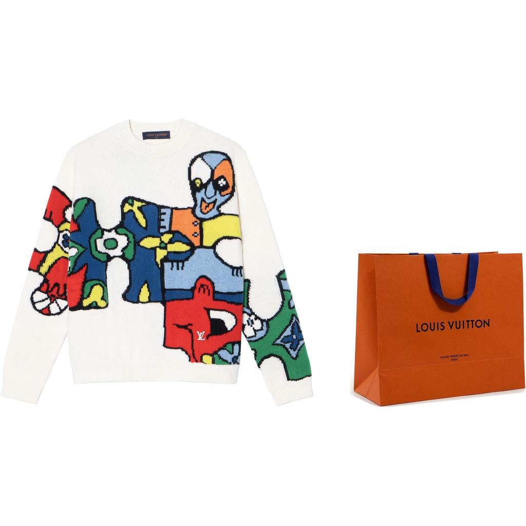 LOUIS VUITTON Lv Puzzle Jacquard Crewneck 1AB4QA