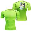 Men Compression Summer 2in1 Shirt Bleach Graphic Sports Running Quick Drying Gym T-shirt Fitness Sweatshirt Elastic Top T-shirt