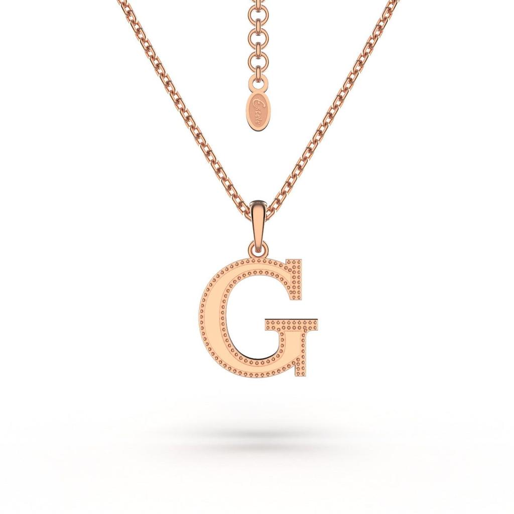 Estele Charm-Anhänger G mit Roségold-Beschichtung