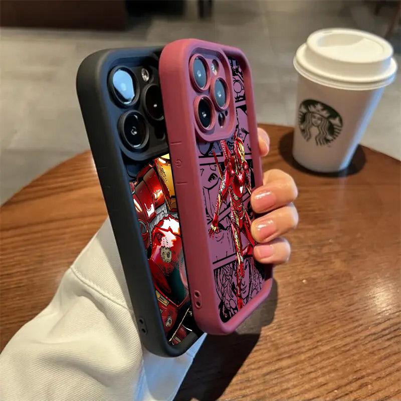 Cool Ironman Marvel Iron Man Phone Case For iPhone 17E 11 12 13 14 15 16 17 Pro Max Fundas 17 Air Plus 16e 13 Silicon Back Cover