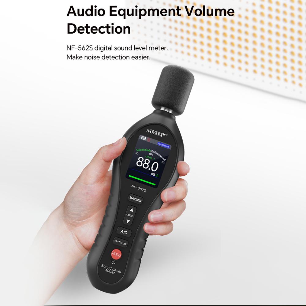 NOYAFA Digital Sound Level Meter with AC Weighted Decibel Meter 30 To 130 dB SPL Meter with