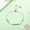 New Sterling Silver S925 Korean Style Simple Star-shaped Bracelet for Women Platinum-plated Creative Bracelet Jewelry