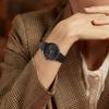 BUREI Women's Watch Analog Quartz Waterproof Fashion Leather Strap Casual Lightweight Stylish Gift (black)