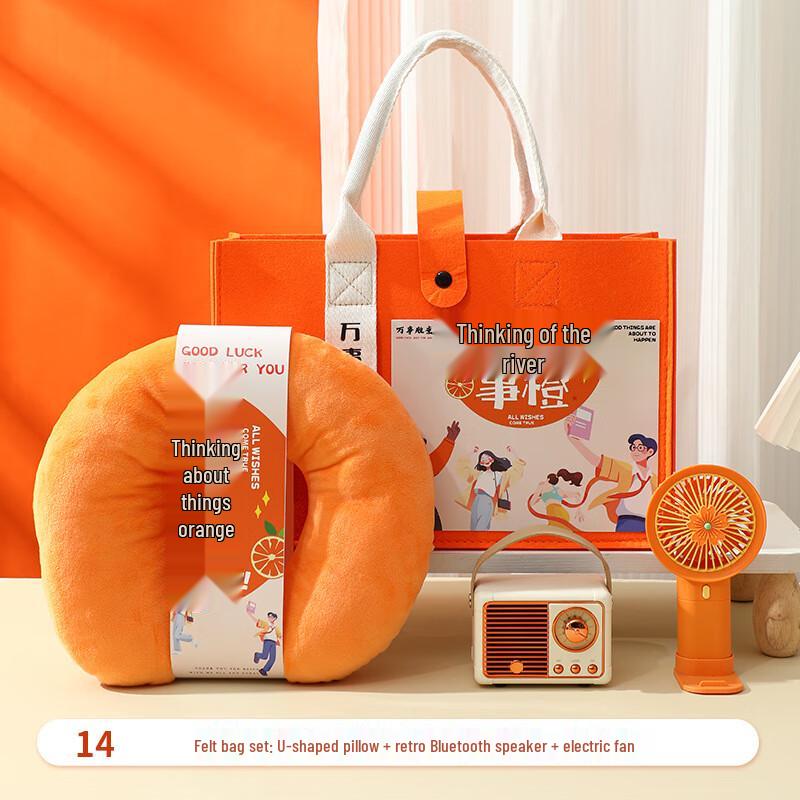 Water Cup, U-Pillow, Speaker & Fan Gift Set