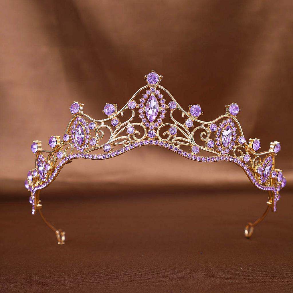 Bridal Crown Tiara Wedding Dress Accessories Headband Princess Birthday Stage Luxurious Crown Rhinestone Hair Accessories