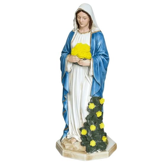 Jesus Statue with LED USB Powered Lighted Flowers Jesus C