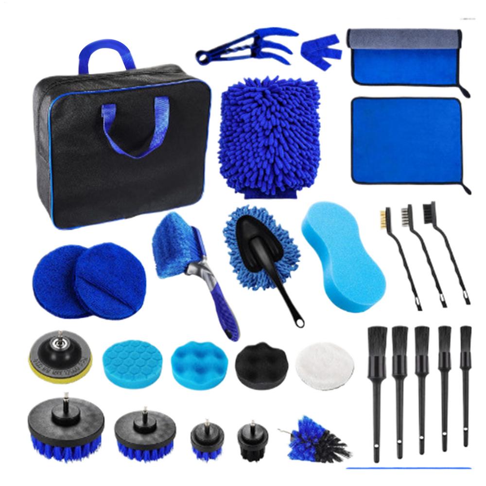 

Набор инструментов для чистки автомобиля, 29 предметов, набор инструментов для детализации автомобиля, набор щеток для мытья автомобиля, для салона, экстерьера, колес, приборной панели