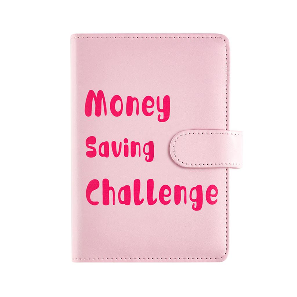 A6 Money Saving Challenge PU Cover Budget Planner Notebook Loose-leaf Book Money Planner Diary Customizable