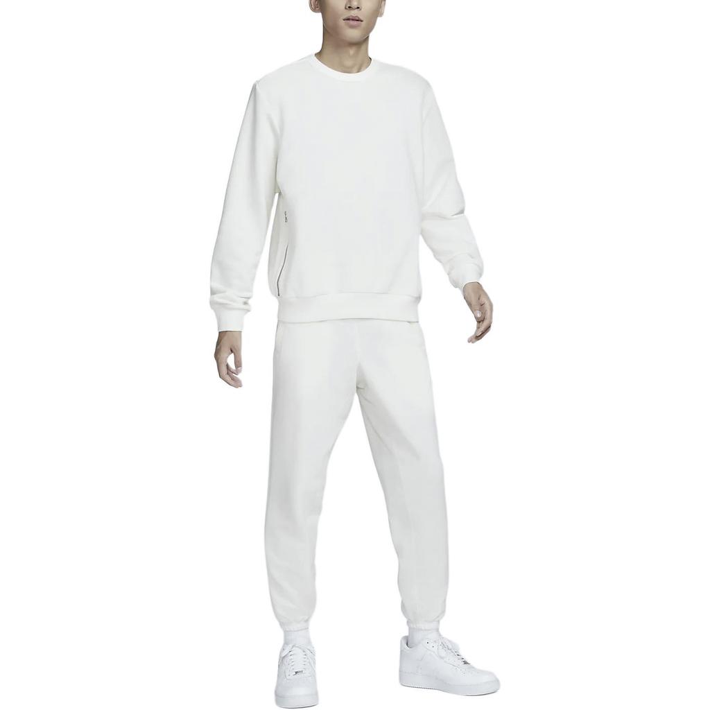 Nike Standard Issue Dri-Fit Casual Comfortable Crew Neck Long Sleeve Sweatshirt Men sweatshirt Sail Light-Ivory FZ0221-133