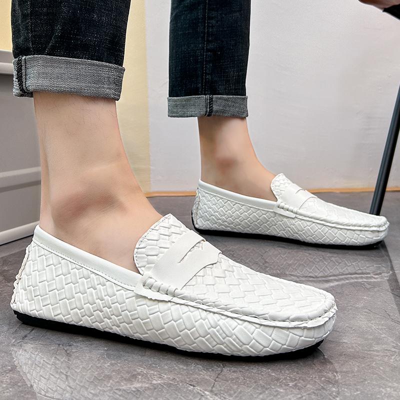 Realheren Mode Loafer Herren Kunstleder Freizeit Slipper Schuhe Fahr Moccasins Flach Bequem Große Größe 47 48