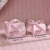 10Pcs Pink Pearl Portable Gift Box Wedding Portable Ribbon Souvenir Wedding Candy Paper Box Diy Party Packaging Supplies