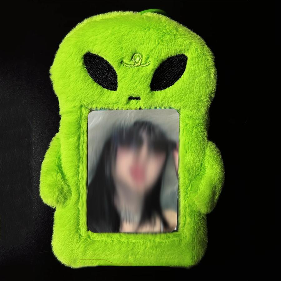 

1 шт. Плюшевый держатель для карт Пушистый держатель для фотокарточек Рукав для проездной карты ID Банковская кредитная карта Держатель Защитник Канцелярские товары зелёный