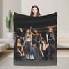 Katseye Kpop Flannel Blankets Winter  Soft Durable Bedding Throws for Children Outdoor Graphic Bedspread Sofa Bed Cover