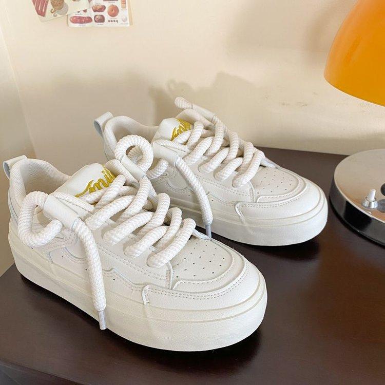 

Нишевые кеды для скейтборда в гонконгском стиле, женские, новые, осенние, студенческие, на толстой веревочной подошве, трендовые повседневные спортивные кеды для доски 40