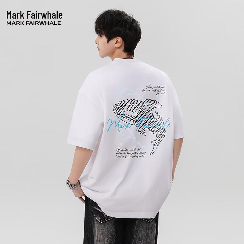 Mark Fairwhale Men s Fishbone Print Loose Fit T-Shirt 2XL