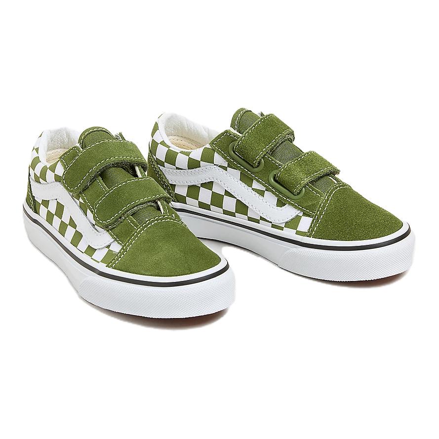 New Vans Abrasion Resistant Support Low Top Kids' Skateboarding Shoes Green Kids' VN000CYWCIB
