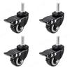 Heavy Duty Casters PP Wheels Rollers For Furniture Wheel Caster Wheels 360° Caster Wheel Industrial With Brake 1.5/2 Inch