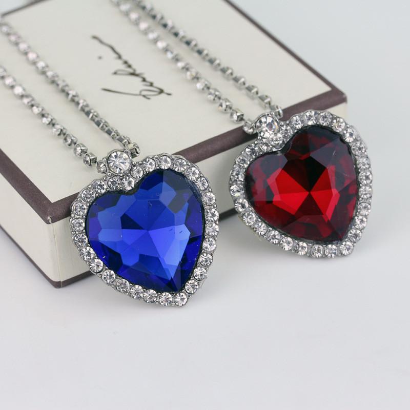 Cadena Colgante Corazón del Océano Titanic con Material de Aleación Para Uso Casual Elegante