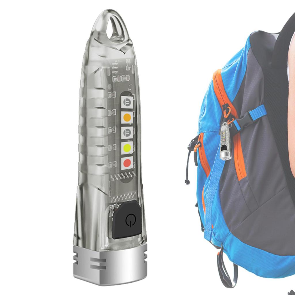 Portable Key Chain Flashlight Waterproof Multi-functional Type-c Rechargeable Led Strong Light Mini Work Lamp