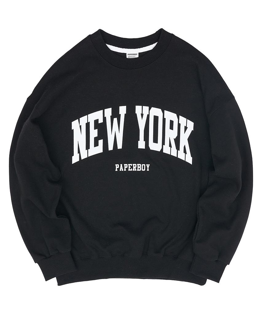 PAPERBOY Basic New York Sweatshirt - Black
