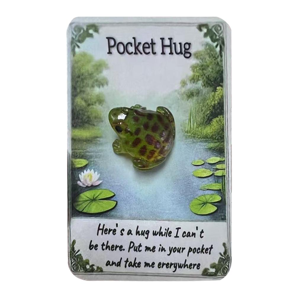 

Animal Pocket Hug Gifts, Mini Resin Animal Hug Token, Cute Pocket Hug Turtle Keepsake with Positive Cards Encouragement Card