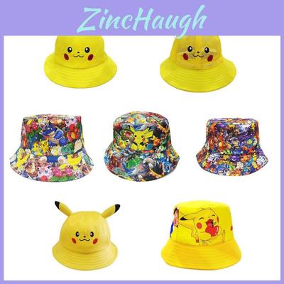 Cartoon Pikachu Fisherman Hat For Kids And Parents Cute Outdoor Sun Hat