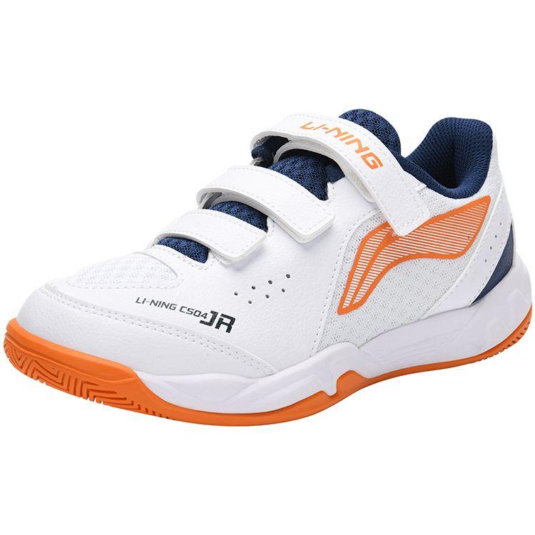 Li Ning Breathable Durable Low-Top Badminton Shoes Kids Shoes Standard-White AYTT016-3