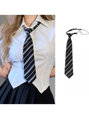 Japanese Stripe Necktie Business Multicolor Necktie Casual Versatiles Ties for Business Meetings