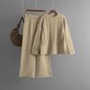 Large size women's knitted fashion suit women's, autumn and winter new twist sweater + casual pants two-piece set