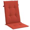 High Back Seat Cushions 6 Pcs. Melange Red 120 X 50 X 4 Cm Fabric